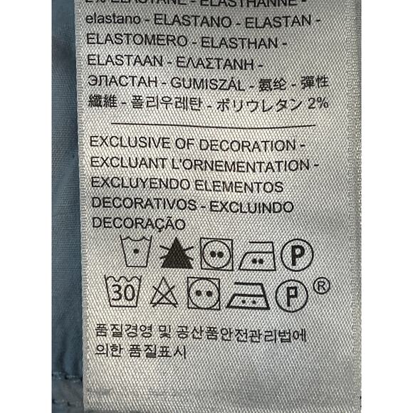 Levis 711 Skinny Jeans Womens 28 Blue Distressed Ripped Raw Hem Stretch Denim - Picture 12 of 15